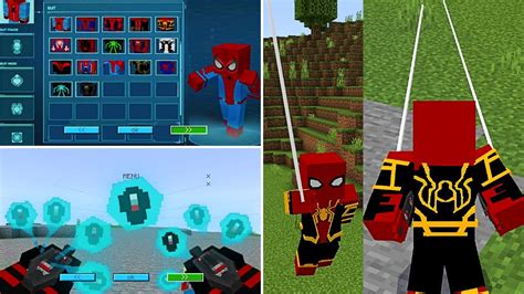 Addon De Spiderman Para Minecraft Pe Spiderman Mod Mcpe Youtube