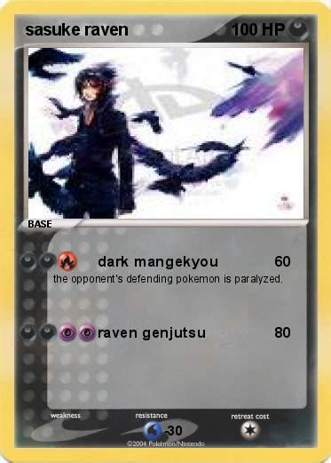 Pokémon Sasuke Raven Dark Mangekyou My Pokemon Card