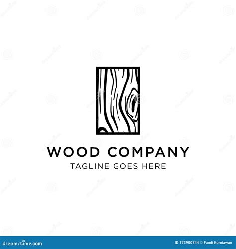 Wood Company Logo Design Inspiration Stock Vector Illustration Of
