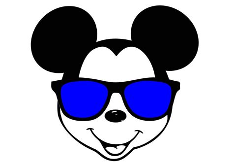 Svg Dxf File For Mickey With Sunglasses Etsy