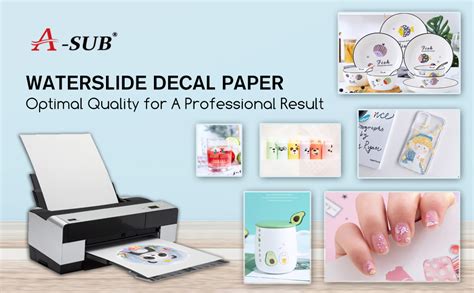 A Sub Waterslide Decal Paper For Inkjet Printers 20 Sheets Clear Water Slide Transfer Paper 8