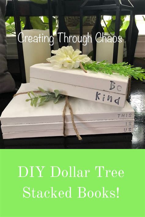 Try these fun ideas for inspiration! Dollar Tree Stacked Book DIY. See how simple it is to ...