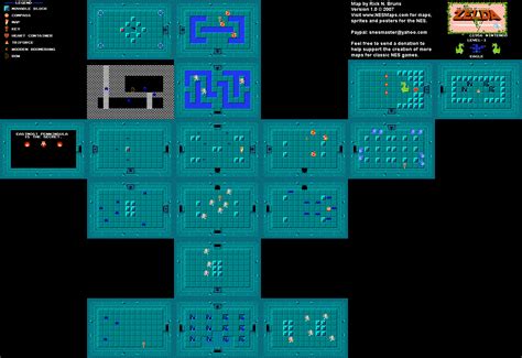 The Legend Of Zelda Level 1 Eagle Quest 1 Map