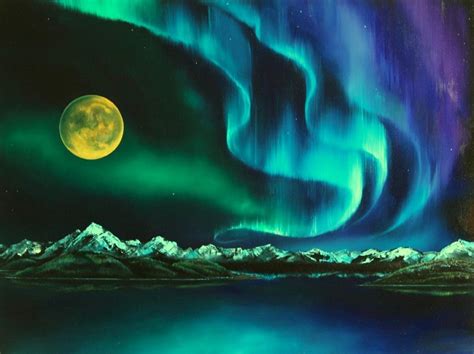 Pin By Ashley Collins On Zak Paintings 81618 Northern Lights Art