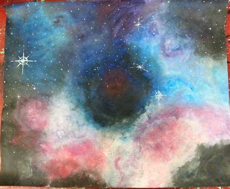A Nebula I Painted In Class Took Me Almost A Month Used Acrylic Paint