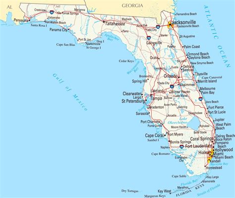 Florida Panhandle Map With Cities And Travel Information Download