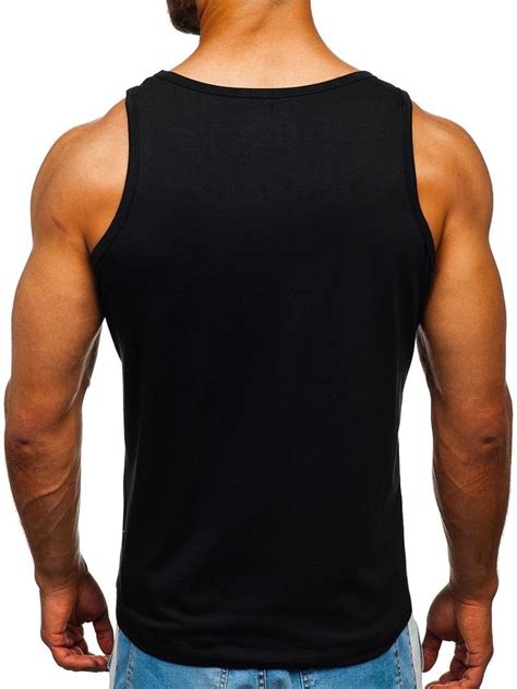 Camiseta De Tirantes Con Estampado Negra Bolf Ss100739 Negro