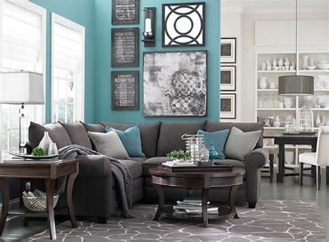 Turquoise And Gray Living Room Design Interiors Pinterest