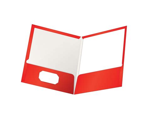 Oxford Showfolio Laminated Twin Pocket Folder Letter Size Red