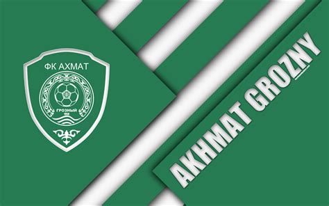 Download Wallpapers Akhmat Grozny Fc 4k Logo Material Design Green