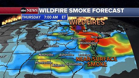 Wildfire Smoke Map Forecast Shows Which Us Cities States Are Being