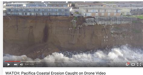 Drone Video Captures Erosion Under California Cliff Side Dwellings
