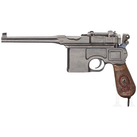 German Mauser C 96 Red 9 9x19mm Semi Auto Pistol World War Ifrom