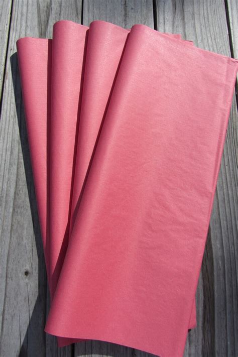 Tissue Paper 48 Sheets Coral Pink Tissue Paper Etsy
