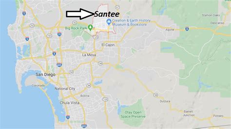 Where Is Santee California What County Is Santee In Where Is Map