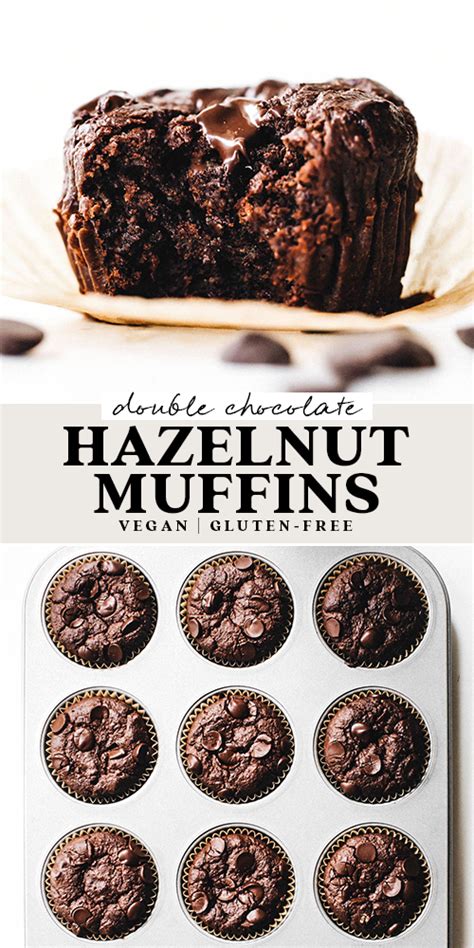 Double Chocolate Hazelnut Muffins Vegan GF Recipe Hazelnut