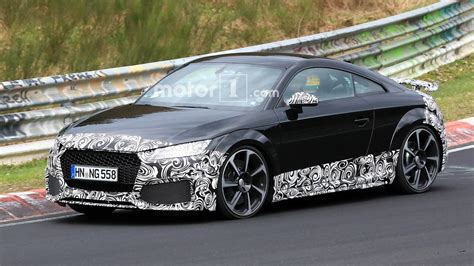 Facelifted Audi Tt Rs Spied In Action At Nurburgring