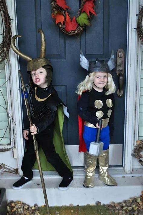 Thor And Loki Twin Halloween Costumes Halloween Costume Props