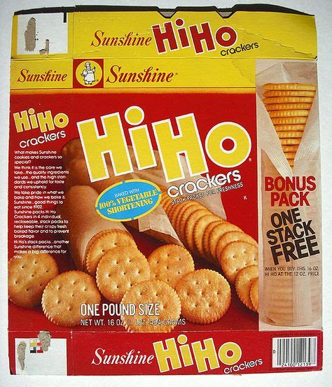 1980 Sunshine Hi Ho Crackers Box Retro Food Retro Recipes 1980s
