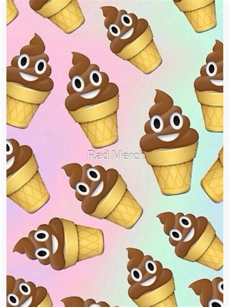 Poop Emoji Ice Cream Cone Design Spiral Notebook For Sale By Bendeano