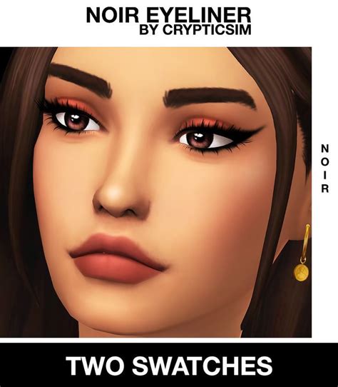 Black Eyeliner Sims Sims 4 Cc Makeup Sims 4