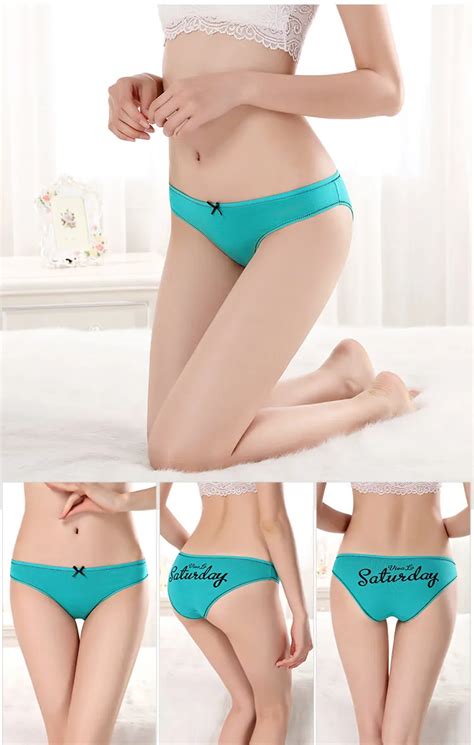 Yun Meng Ni Underwear 7 Days 7 Colors 7 Choices Daily Briefs Breathable Cotton Sexy Ladies