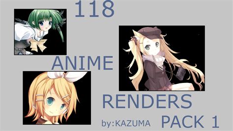 Anime Render Pack 1 By Kazuma890 On Deviantart