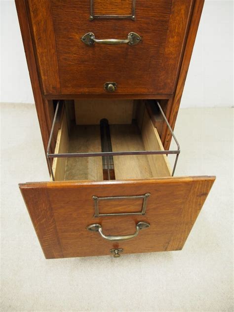 Antique Oak 4 Drawer Filing Cabinet Antiquescouk