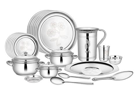 Buy Crockery Wala And Company Stainless Steel Dinner Set 63 Pieces