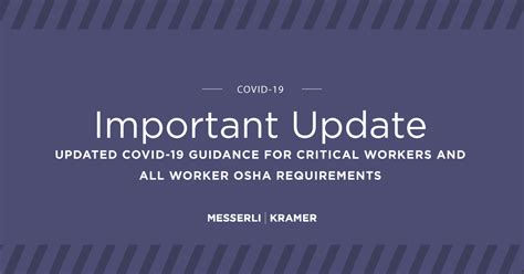 Updated Covid 19 Guidance For Critical Workers And All Worker Osha