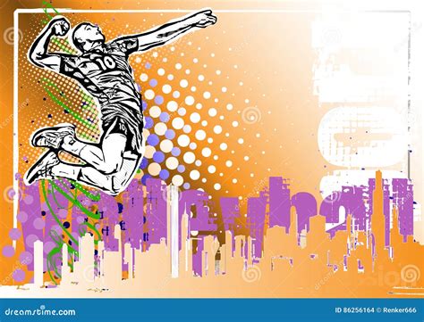 Volleyball Poster Background Vector Illustration