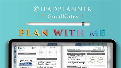 Digital Plan With Me In Ipad Pro With Goodnotes Planner Youtube