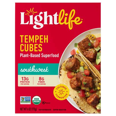 Save On Lightlife Tempeh Cubes Plant Based Superfood Southwest Order