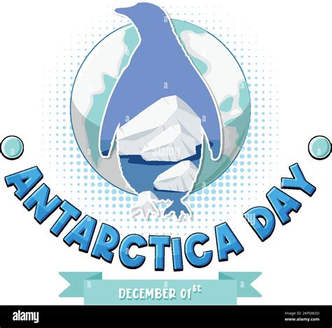 Happy Antarctica Day Poster Design Illustration Stock Vector Image