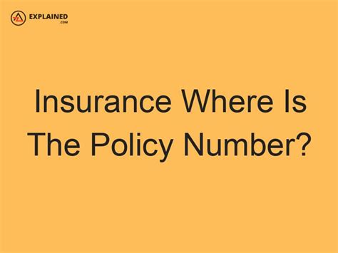 Insurance Where Is The Policy Number Azexplained