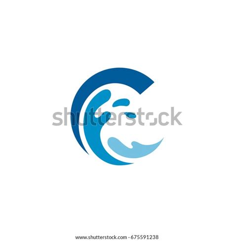 Wave Letter C Logo Stock Vector Royalty Free 675591238