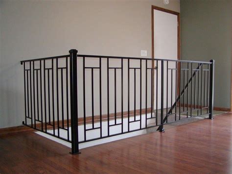 Strong & reliable durable black powder coat finish. Custom interior iron railing | Interior railings, Indoor ...