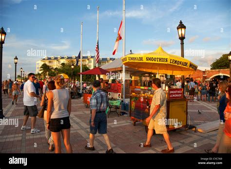 Evening Waterfront Sunset Celebrations Mallory Square Key West Florida