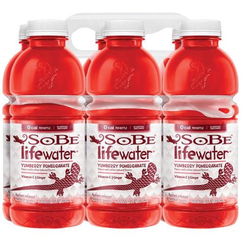 Sobe Life Water Yumberry Pomegranate Beverage 20 Fl Oz 6 Count