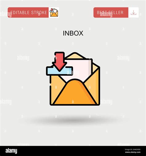 Inbox Simple Vector Icon Stock Vector Image And Art Alamy