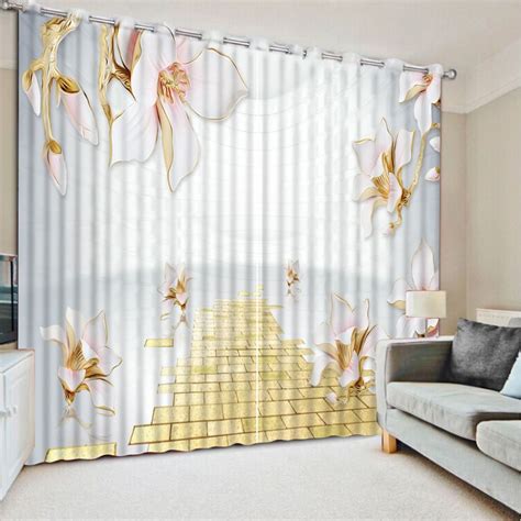 Noenname Null Hot 3d Printing Curtains Luxury Window Curtains Fashionable Beautificationbedroom