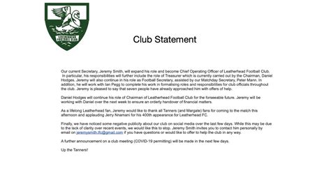 Club Statement League Photos The Pitching In Isthmian Football League