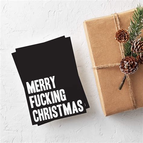 24 Merry Fucking Christmas Cards Merry Christmas Adult Etsy
