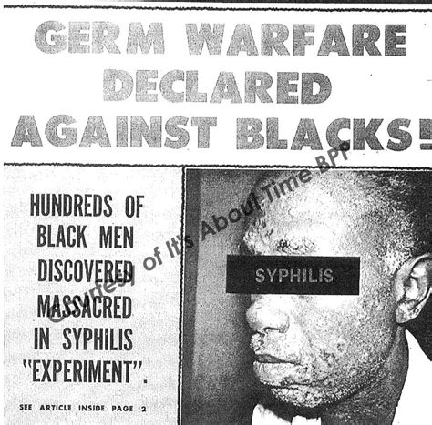 Two Minute History The Tuskegee Syphilis Experiments