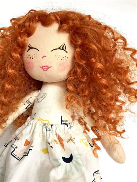 Ginger Doll Rag Doll Ginger Hair Doll Fabric Doll Birthday Etsy