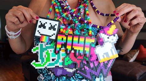 my rave kandi and perler collection youtube