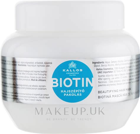 Kallos Cosmetics Biotin Beautifying Mask Hair Growth Improving Biotin
