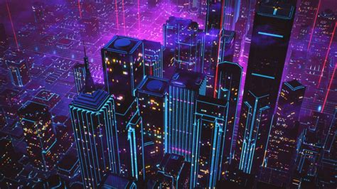 Neon City Computer Wallpapers Wallpaper Cave