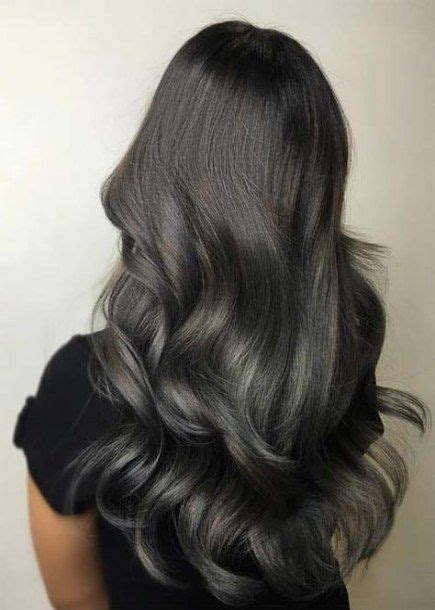 Dark Grey Hair Charcoal Dye 36 Ideas In 2020 Brunette Hair Color