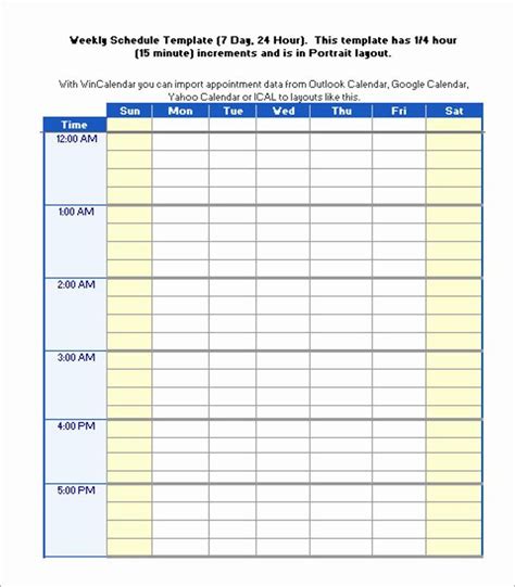 12 Hour Schedule Template Inspirational 47 Hourly Schedule Templates